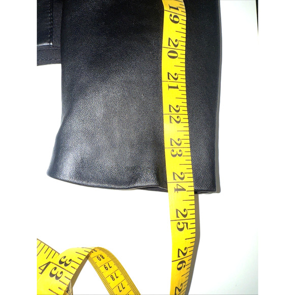 IMAN Womens Motorcycle Jacket Black Zip Up Pockets Wrap Collar Size L - Picture 6 of 9